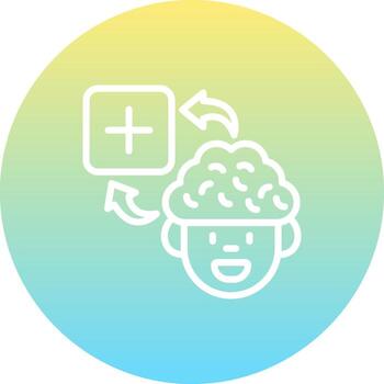 Brain Add Sharp User Interface Sketch vector