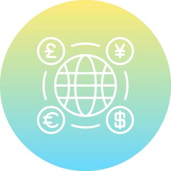 World currency Advanced User Experience Design vector