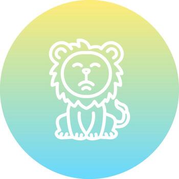 Embarrassed Lion Sharp User Interface Sketch vector