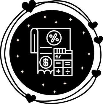 Budget Calculator Custom Minimal Symbol vector