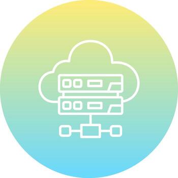 nube servidor elegante marca diseño característica vector