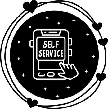 Self Service Phone Consistent UI Graphic Element vector