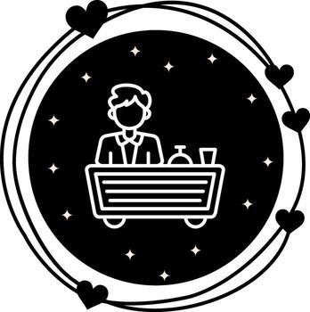 Receptionist Fluid Abstract Design vector