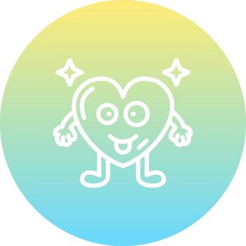 Silly Heart Concise Modern Design Sketch vector