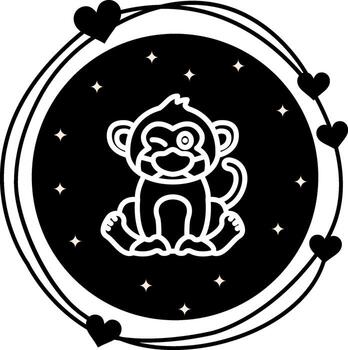 Mask Monkey Strong Visual Branding Form vector