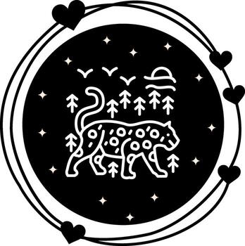 leopardo elegante resumen gráfico formar vector