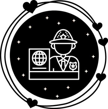 Passport Control Consistent UI Graphic Element vector