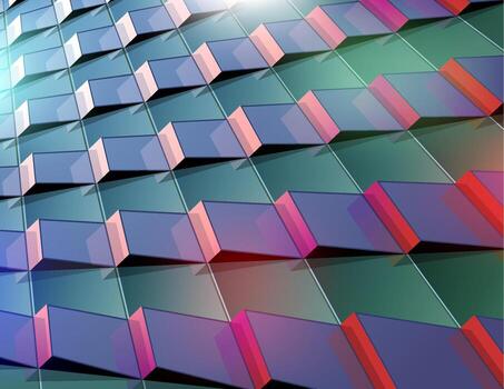 Abstract background in urban style. Background with raised elements and reflection vector