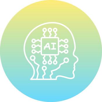 Artificial Intelligence Abstract Digital Art Object vector