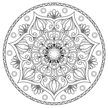 en mandala är en geometrisk design eller mönster den där representerar de universum, enhet, och helhet. png