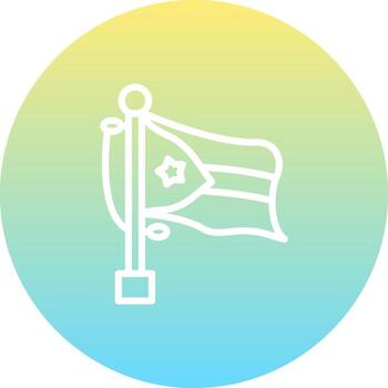 Flag South Sudan Sharp Creative Design Object vector