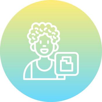 usuario carpeta en capas creativo diseño vector