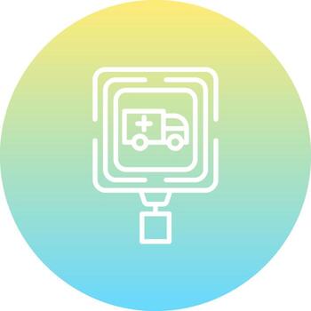 Emergency Vehicle Crossing Advanced Web Graphic Symbol vector