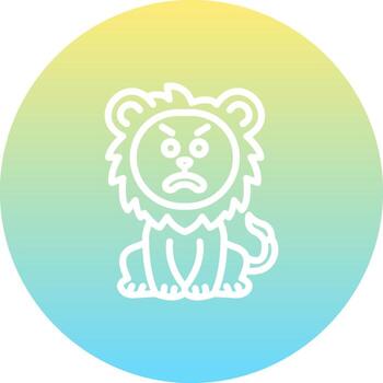 enojado león innovador usuario interfaz forma vector