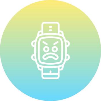 Watch Angry Dial Structured Digital Art Element vector