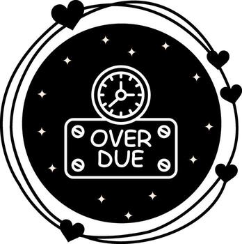 Overdue Creative Web Interface Graphic vector