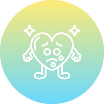 Anxious With Sweat Heart Scalable Graphic Design Asset vector
