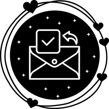 Email Tick Dynamic Flat Design Layout vector