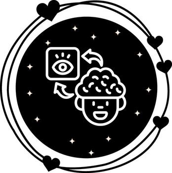 Brain View Concise Flat Symbol vector