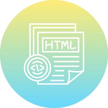 Html File Bold Digital Art Symbol vector