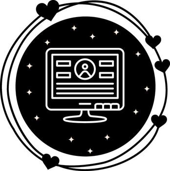 Lcd Log In Abstract Flat Shape vector