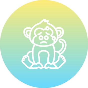 Anxious With Sweat Monkey Adaptive Digital Graphic Design vector