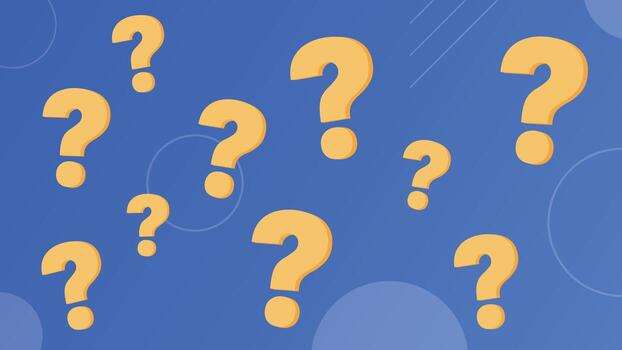 Pattern with yellow question marks vector