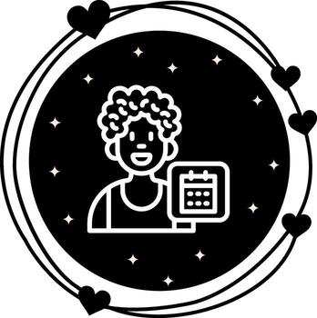 User Calendar Stylish Visual Interface Mark vector