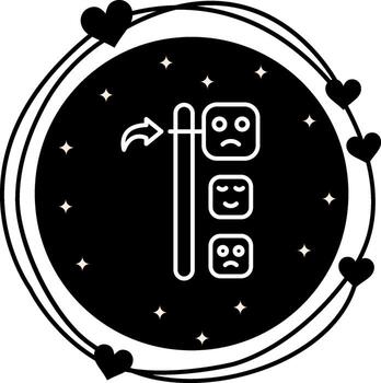 Sad Face Dynamic Flat Design Layout vector