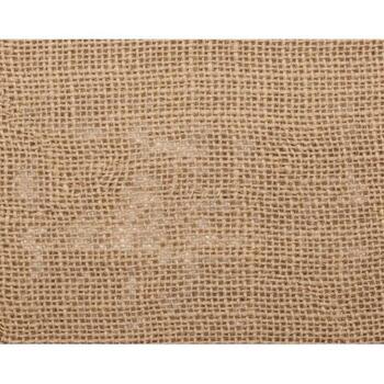 Closeup of a burlap fabric showing its texture and weave pattern, ideal for rustic or natural backgrounds photo