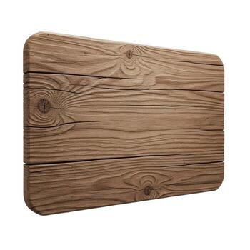 A wooden plank with a natural texture and grain isolated on white background photo