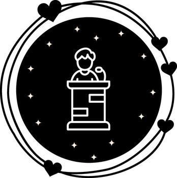 conferencia podio elegante visual diseño formar vector