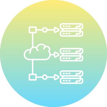Cloud Load Balancer Consistent Product Graphic Symbol vector