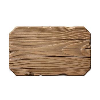 Rustic wooden sign isolated on white background, perfect for adding a touch of nature to your project photo