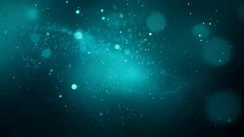 Abstract Dark Blue Background With Floating Particles and Bokeh Effect video