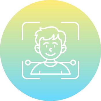 Facial Recognition Interactive Mobile App Graphic vector