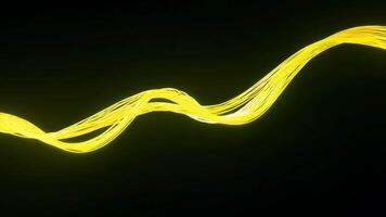 gul strängar strömma tvärs över en mörk bakgrund på oktober 26: e video