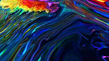 Abstract Paint Swirls Flowing With Different Color Shades in This Artistic Animation video