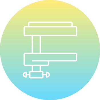 Bench Vise Sharp User Interface Sketch vector