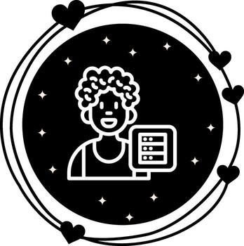 usuario base de datos agudo digital Arte símbolo vector