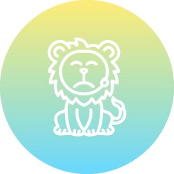 Lion With Cold Sweat Concise Modern Design Sketch vector