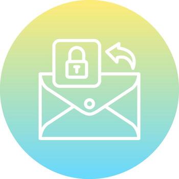 Email Lock Concise Modern Design Sketch vector