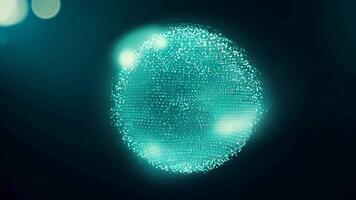 Glowing Sphere of Particles Floating on Dark Background, Created on November 14th video
