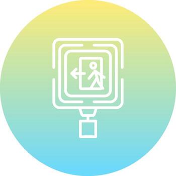 Left Exit Sharp Digital Graphic Layout vector