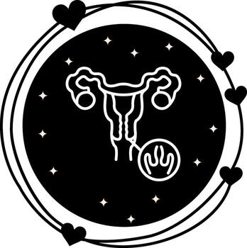 Cervix Diagram Custom Minimal Symbol vector