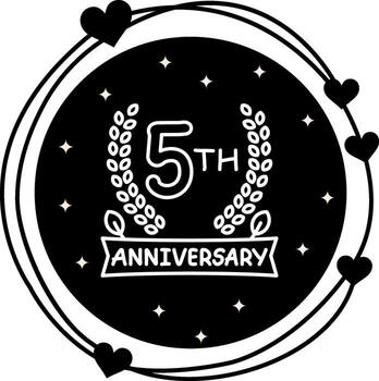 5th Anniversary Balanced User Interface Asset vector