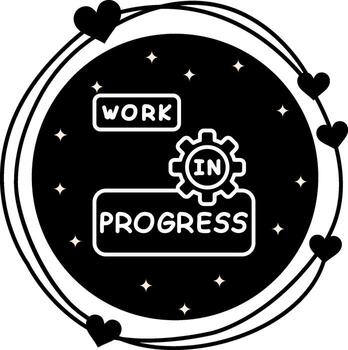 trabajo en Progreso dinámica plano diseño diseño vector