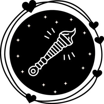 antiguo fuego antorcha elegante móvil aplicación diseño vector