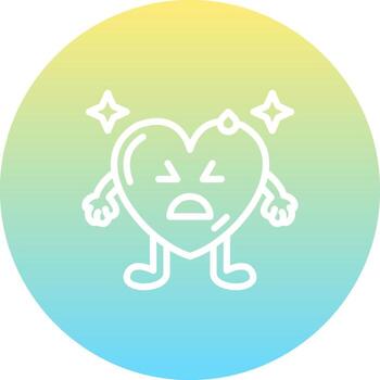 Heart With Sad Relieved Adaptive Design Layout vector