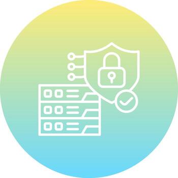 Data Security Concise Digital Art Symbol vector